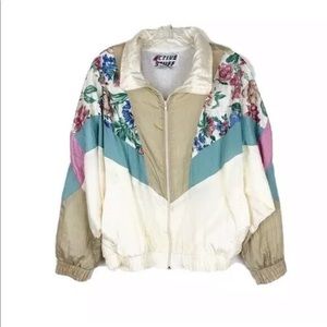 Vintage Active Stuff‎ Floral Color Block Jacket M